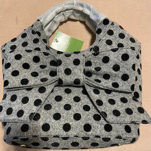 NWT Kate Spade New York Tate Pilgrim Hill Tote grey polka dot